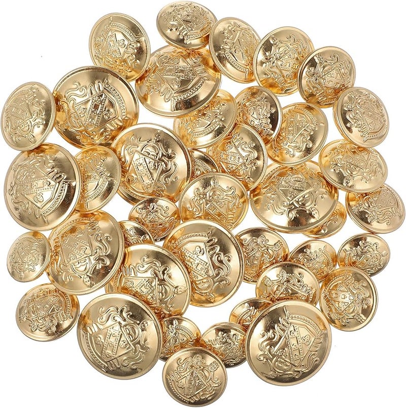 أزرار خياطة نحاسية عتيقة 15-25 مم إكسسوارات ملابس معدنية للرجال والنساء - Image 1